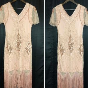 PrettyGuide 1920s Sequin Art Deco Flapper Dress